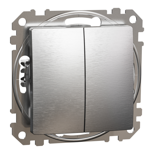 Двойная кнопка звонка Schneider Electric Sedna Design 10 А Алюминий (SDD170118)