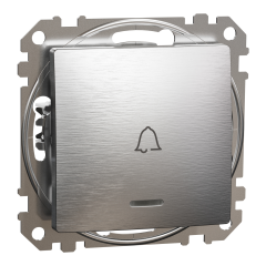 Кнопка дзвінка Schneider Electric Sedna Elements 10 А Матовий алюміній (SDD170131L)