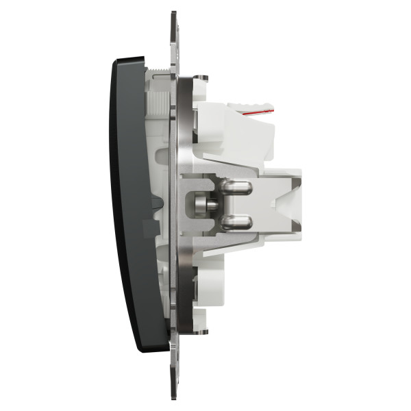 Вимикач двоклавішний Schneider Electric Sedna Elements 10 А Матовий титан (SDD172105U)