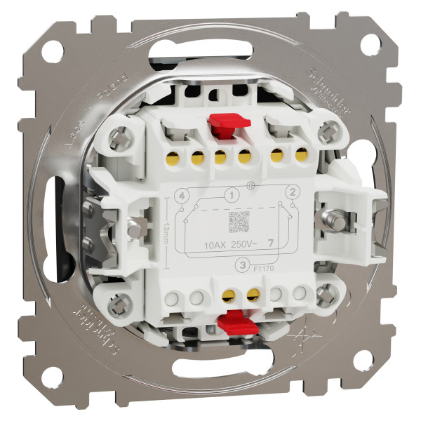 Выключатель одноклавишный перекрёстный Schneider Electric Sedna Elements 10 А Матовый титан (SDD172107U)