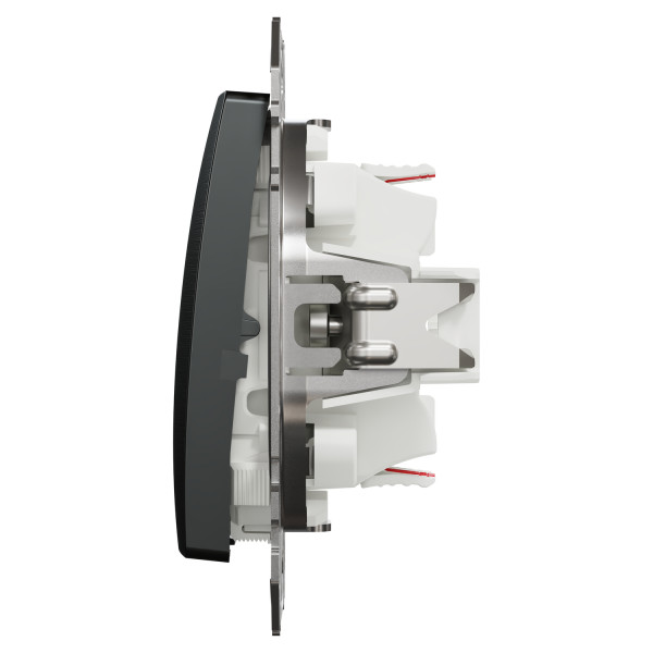 Вимикач двоклавішний прохідний Schneider Electric Sedna Elements 10 А Матовий титан (SDD172108U)
