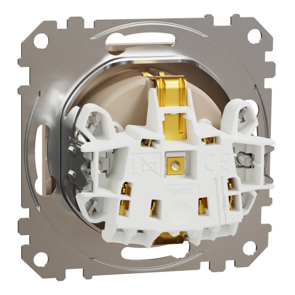 Розетка Schneider Electric Sedna Design 16 А колір березового дерева (Pantone 4685C) (SDD180022U)