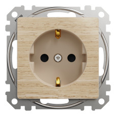 Розетка Schneider Electric Sedna Elements 16 А колір березового дерева (Pantone 4685C) (SDD180022U)