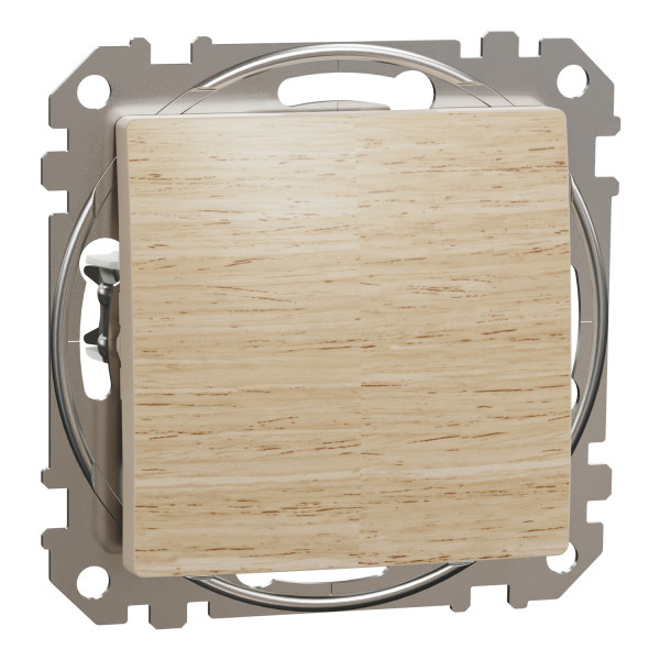 Выключатель одноклавишный Schneider Electric Sedna Elements 10 А колір березового дерева (Pantone 4685C) (SDD180101U)