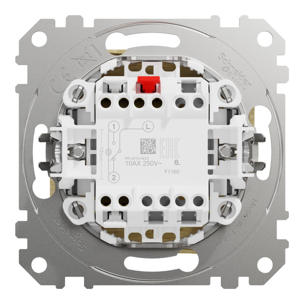 Выключатель одноклавишный проходной Schneider Electric Sedna Elements 10 А колір березового дерева (SDD180106)