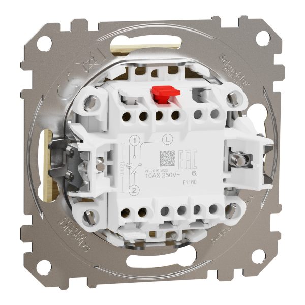 Выключатель одноклавишный проходной Schneider Electric Sedna Elements 10 А колір березового дерева (SDD180106)