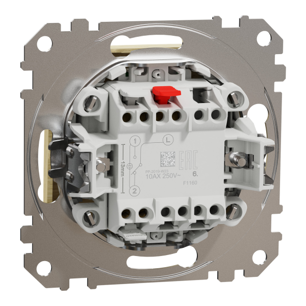 Выключатель одноклавишный проходной Schneider Electric Sedna Elements 10 А колір березового дерева (SDD180106L)