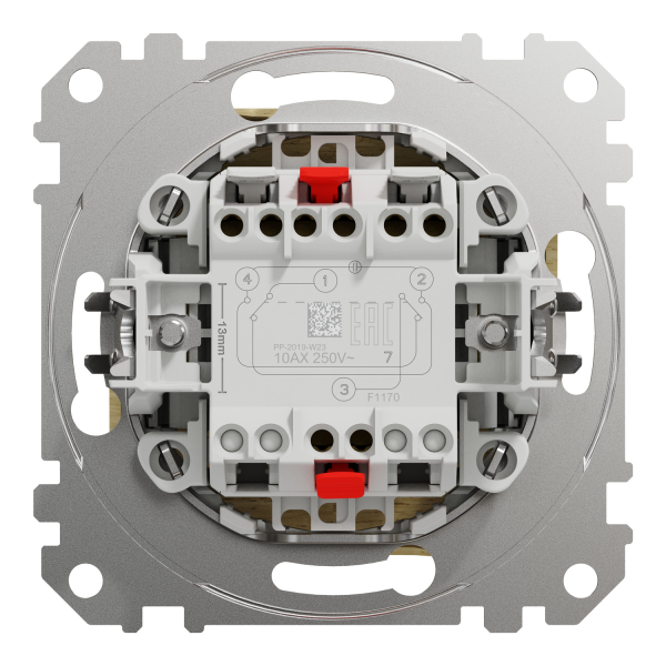 Выключатель одноклавишный перекрёстный Schneider Electric Sedna Elements 10 А колір березового дерева (SDD180107)