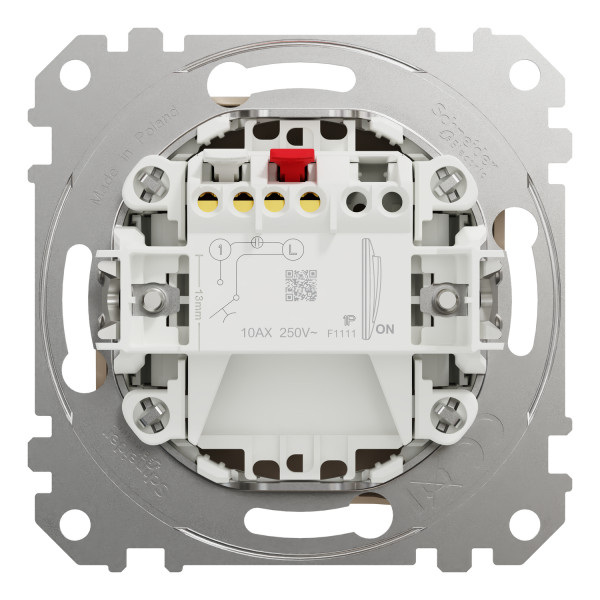 Кнопочный выключатель Schneider Electric Sedna Elements 10 А колір березового дерева (Pantone 4685C) (SDD180111U)