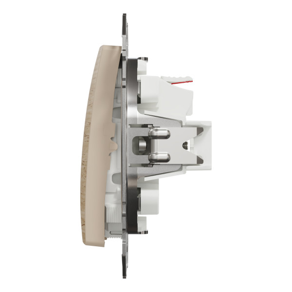 Кнопочный выключатель Schneider Electric Sedna Elements 10 А колір березового дерева (Pantone 4685C) (SDD180111U)