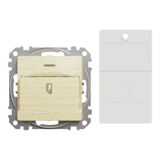 Карточный выключатель Schneider Electric Sedna Elements 10 А колір березового дерева (SDD180121)