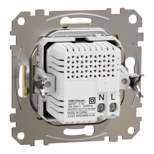 USB-розетка 2xA Schneider Electric Sedna Design 5 Вт колір березового дерева (SDD180401)