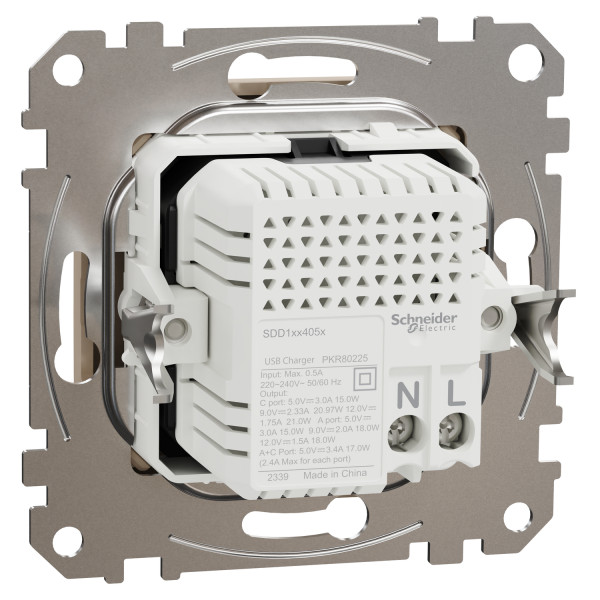 USB-розетка A+C Schneider Electric Sedna Design 15 Вт колір березового дерева (Pantone 4685C) (SDD180405U)
