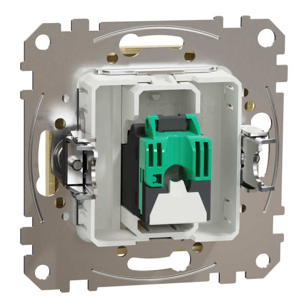 Компьютерная розетка RJ45 Cat5 UTP Schneider Electric Sedna Design колір березового дерева (SDD180451)