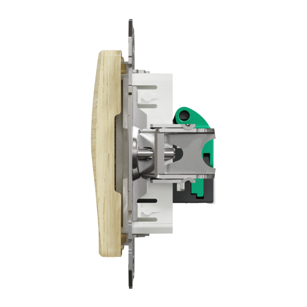 Компьютерная розетка RJ45 Cat5 UTP Schneider Electric Sedna Design колір березового дерева (SDD180451)