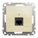 Комп'ютерна розетка RJ45 Cat6 UTP Schneider Electric Sedna Design колір березового дерева (SDD180461)