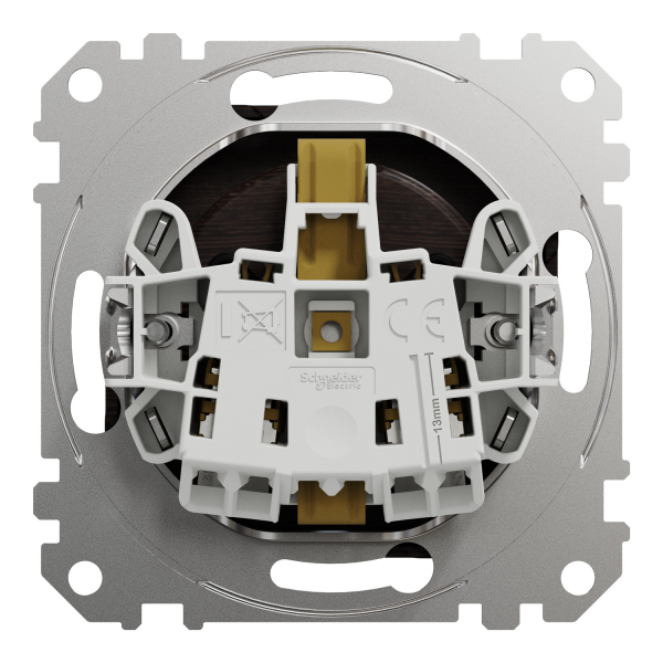 Розетка із заземленням Schneider Electric Sedna Elements 16 А зі шторками Венге (SDD181022)
