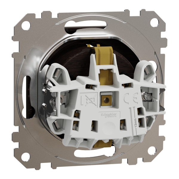 Розетка із заземленням Schneider Electric Sedna Elements 16 А зі шторками Венге (SDD181022)