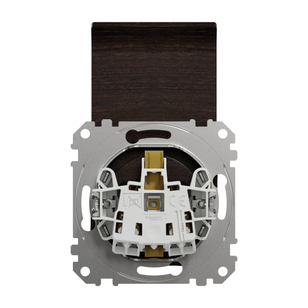 Розетка із заземленням Schneider Electric Sedna Design 16 А зі шторками Венге (SDD181024)