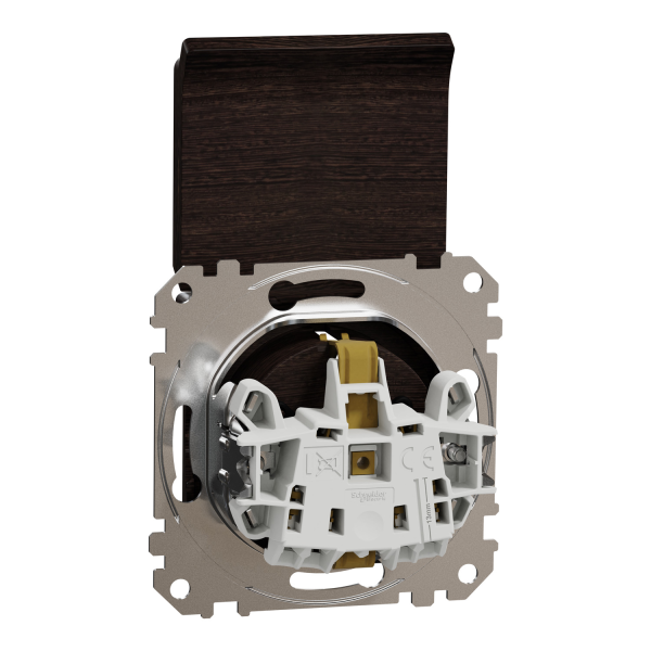 Розетка із заземленням Schneider Electric Sedna Design 16 А зі шторками Венге (SDD181024)