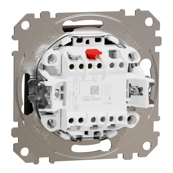 Вимикач одноклавішний прохідний Schneider Electric Sedna Elements 10 А Венге (SDD181106)