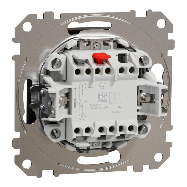 Вимикач одноклавішний прохідний з підсвіткою Schneider Electric Sedna Elements 10 А Венге (SDD181106L)