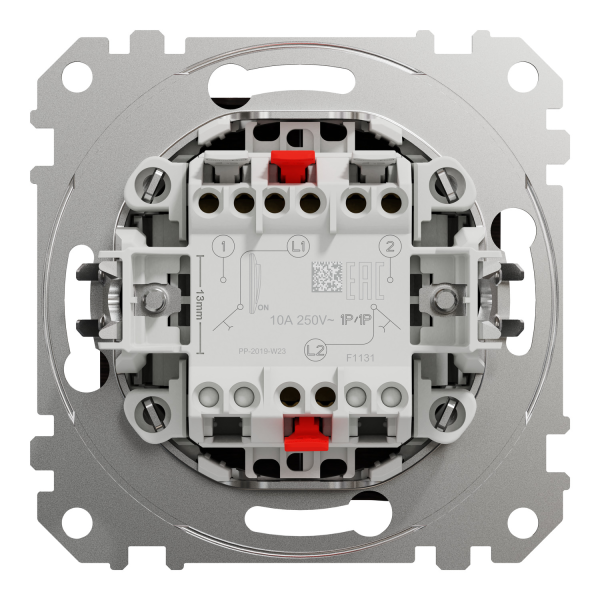 Кнопковий двоклавішний вимикач Schneider Electric Sedna Elements 10 А Венге (SDD181118)