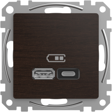USB-розетка A+C Schneider Electric Sedna Elements 45 Вт Венге (SDD181404)