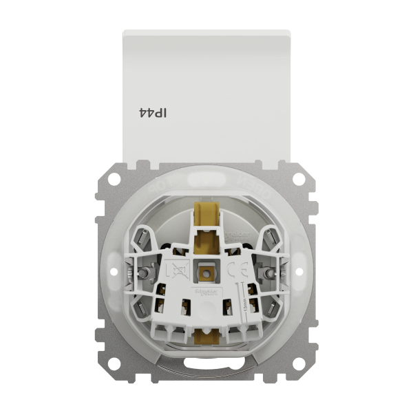 Розетка с заземлением Schneider Electric Sedna Design 16 А со шторками Белый (SDD211024)