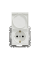 Розетка с заземлением Schneider Electric Sedna Design 16 А со шторками Белый (SDD211024)