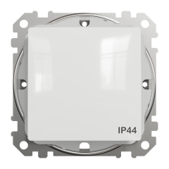 Вимикач одноклавішний IP44 Schneider Electric Sedna Design 10 А Білий (SDD211101)