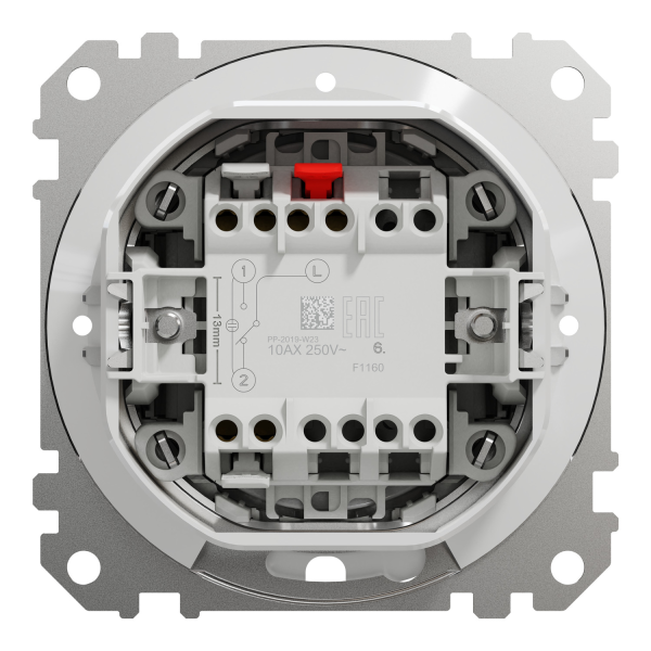 Вимикач одноклавішний прохідний IP44 Schneider Electric Sedna Design 10 А Білий (SDD211106)