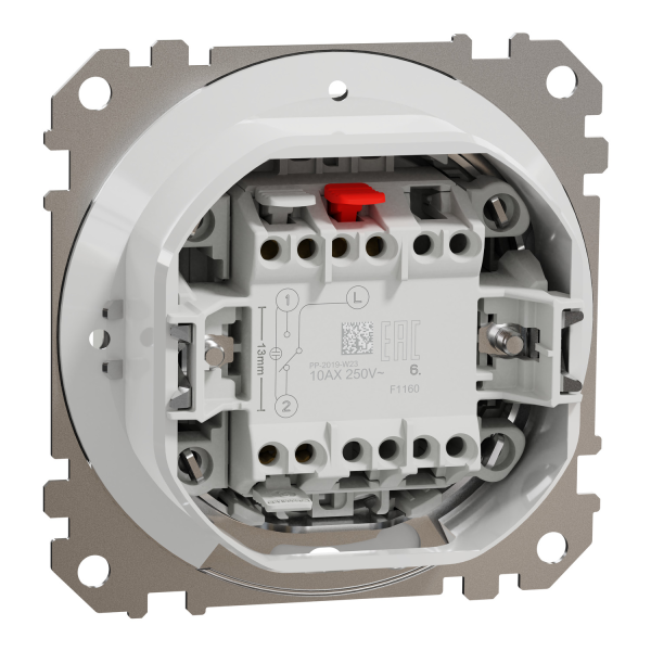 Вимикач одноклавішний прохідний IP44 Schneider Electric Sedna Design 10 А Білий (SDD211106)