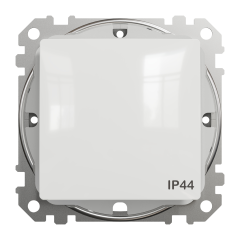 Вимикач одноклавішний прохідний IP44 Schneider Electric Sedna Design 10 А Білий (SDD211106)