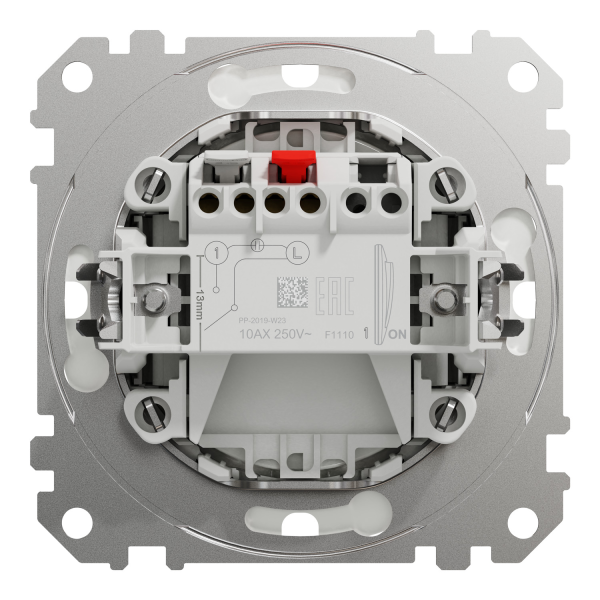 Выключатель одноклавишный Schneider Electric Sedna Design 10 А Алюминий (SDD213101)