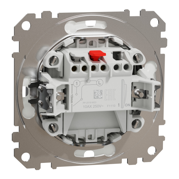 Выключатель одноклавишный Schneider Electric Sedna Design 10 А Алюминий (SDD213101)