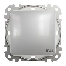 Выключатель одноклавишный Schneider Electric Sedna Design 10 А Алюминий (SDD213101)