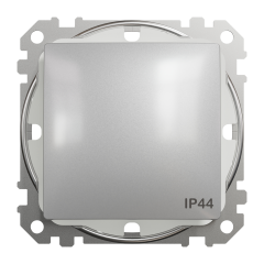 Вимикач одноклавішний IP44 Schneider Electric Sedna Design 10 А Алюміній (SDD213101)
