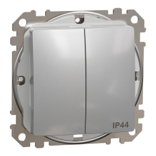 Выключатель одноклавишный Schneider Electric Sedna Design 10 А Алюминий (SDD213105)