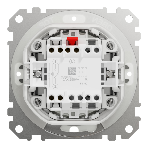 Выключатель одноклавишный проходной Schneider Electric Sedna Design 10 А Матовый алюминий (SDD213106)