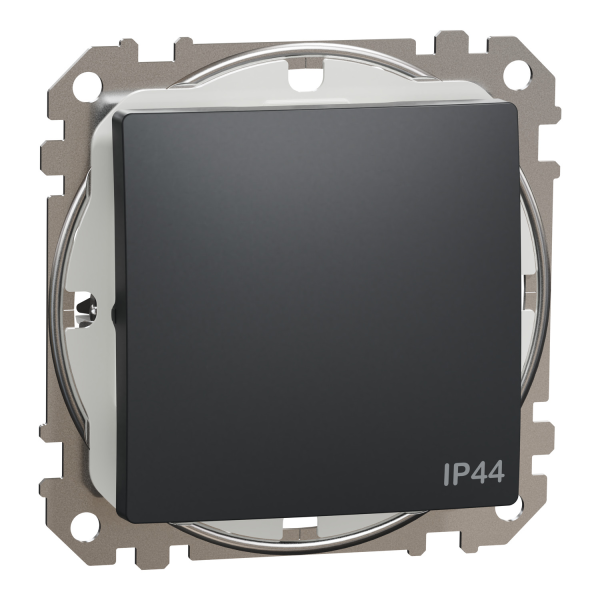 Выключатель одноклавишный Schneider Electric Sedna Design 10 А Чёрный (SDD214101)