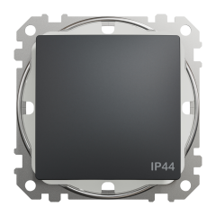 Вимикач одноклавішний IP44 Schneider Electric Sedna Design 10 А Чорний (SDD214101)