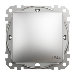 Вимикач одноклавішний IP44 Schneider Electric Sedna Design 10 А Алюміній (SDD270101)