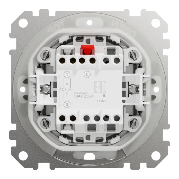 Вимикач одноклавішний прохідний IP44 Schneider Electric Sedna Elements 10 А Матовий алюміній (SDD270106)