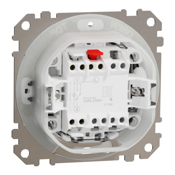 Вимикач одноклавішний прохідний IP44 Schneider Electric Sedna Elements 10 А Матовий алюміній (SDD270106)