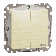 Выключатель одноклавишный Schneider Electric Sedna Elements 10 А колір березового дерева (SDD280105)
