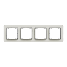 Рамка 4-постовая Schneider Electric Sedna Elements Белое стекло (SDD360804)