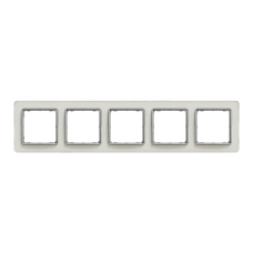 Рамка 5-постовая Schneider Electric Sedna Elements Белое стекло (SDD360805)