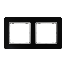 Рамка 2-постовая Schneider Electric Sedna Elements Чёрное стекло (SDD361802)