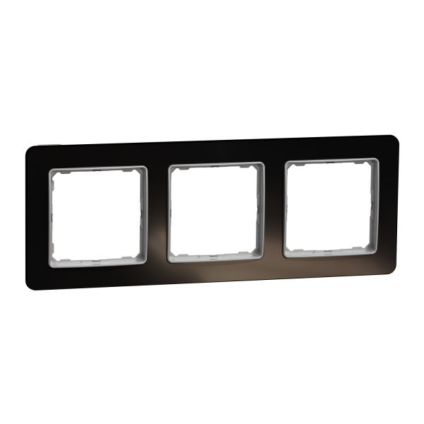 Рамка 3-постова Schneider Electric Sedna Elements Чорне скло (SDD361803)